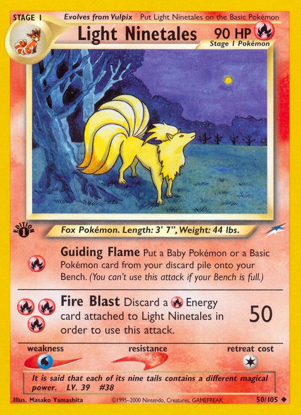 Light Ninetales (50/105) [Neo Destiny 1st Edition] | Mega City Incorporated