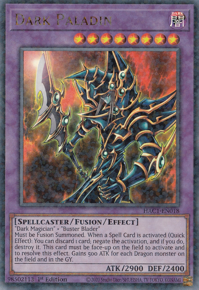 Dark Paladin (Duel Terminal) [HAC1-EN018] Parallel Rare | Mega City Incorporated