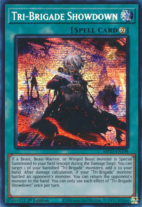 Tri-Brigade Showdown [MP23-EN198] Prismatic Secret Rare | Mega City Incorporated