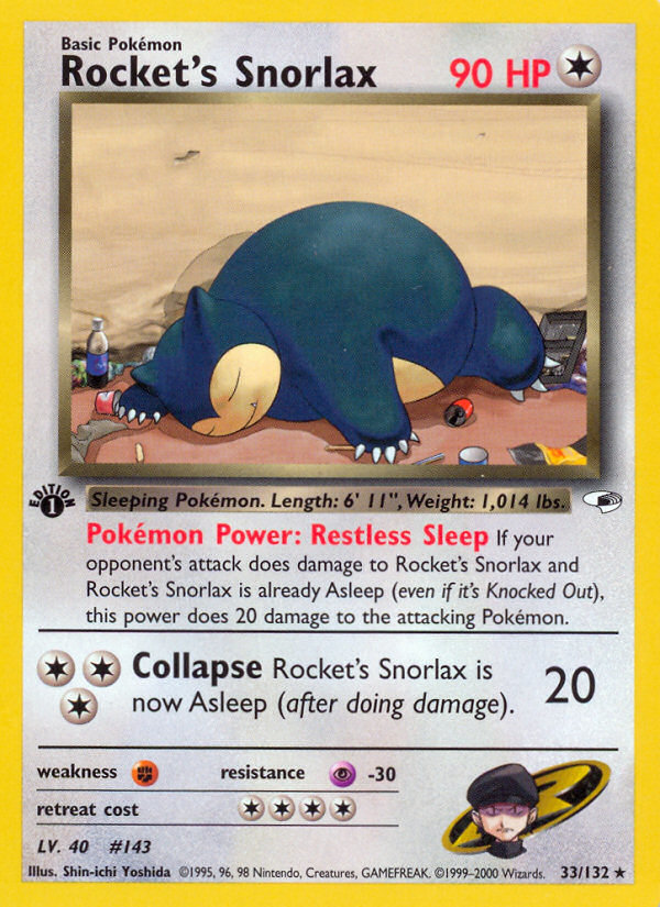 Rocket's Snorlax (33/132) [Gym Heroes 1st Edition] | Mega City Incorporated