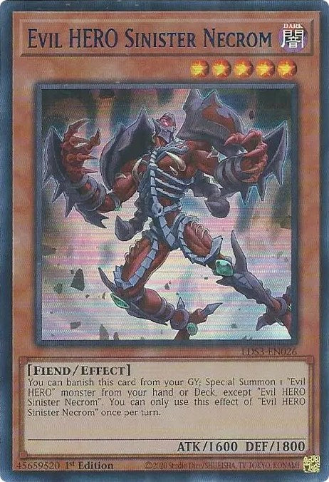 Evil HERO Sinister Necrom (Blue) [LDS3-EN026] Ultra Rare | Mega City Incorporated