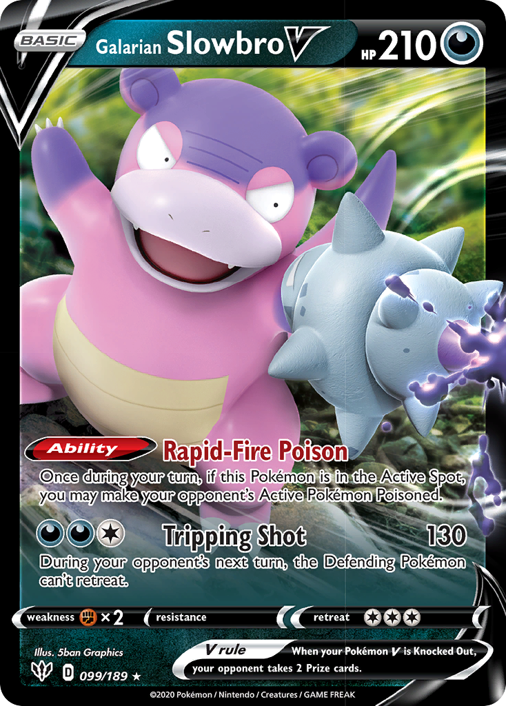 Galarian Slowbro V (099/189) [Sword & Shield: Darkness Ablaze] | Mega City Incorporated