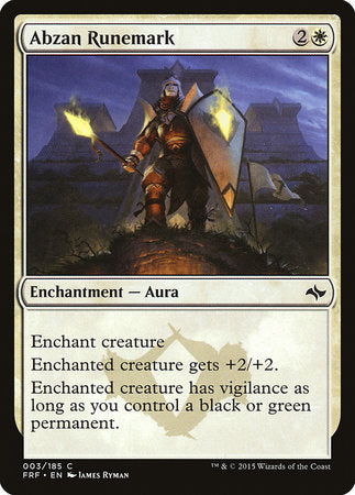 Abzan Runemark [Fate Reforged] | Mega City Incorporated