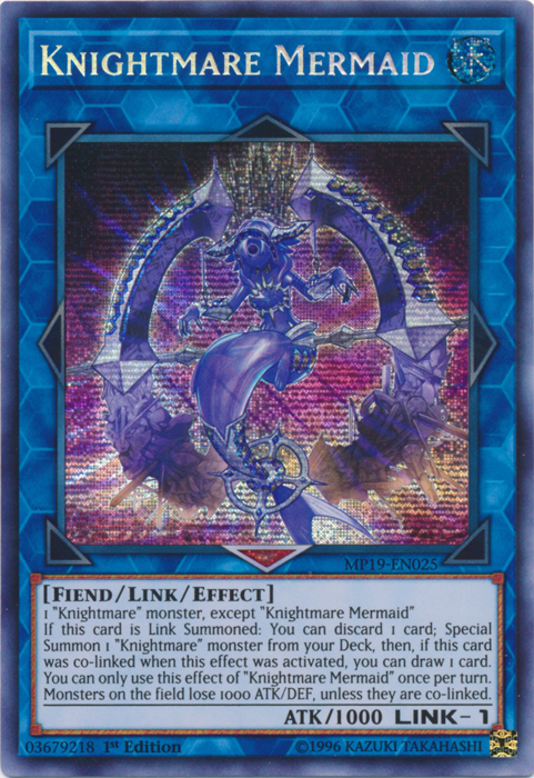 Knightmare Mermaid [MP19-EN025] Prismatic Secret Rare | Mega City Incorporated