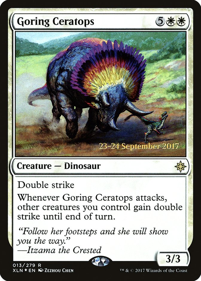 Goring Ceratops  [Ixalan Prerelease Promos] | Mega City Incorporated