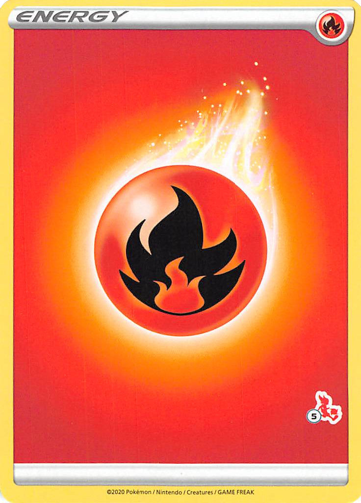 Fire Energy (Cinderace Stamp #5) [Battle Academy 2022] | Mega City Incorporated