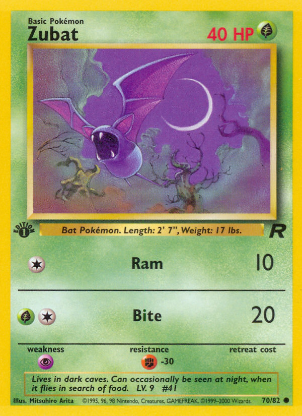 Zubat (70/82) [Team Rocket 1st Edition] | Mega City Incorporated