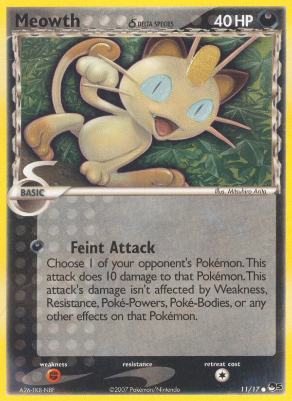 Meowth (11/17) (Delta Species) [POP Series 5] | Mega City Incorporated