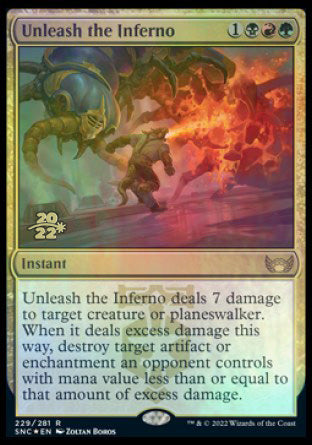 Unleash the Inferno [Streets of New Capenna Prerelease Promos] | Mega City Incorporated