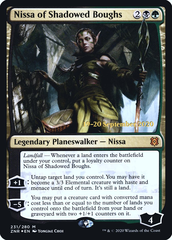 Nissa of Shadowed Boughs  [Zendikar Rising Prerelease Promos] | Mega City Incorporated