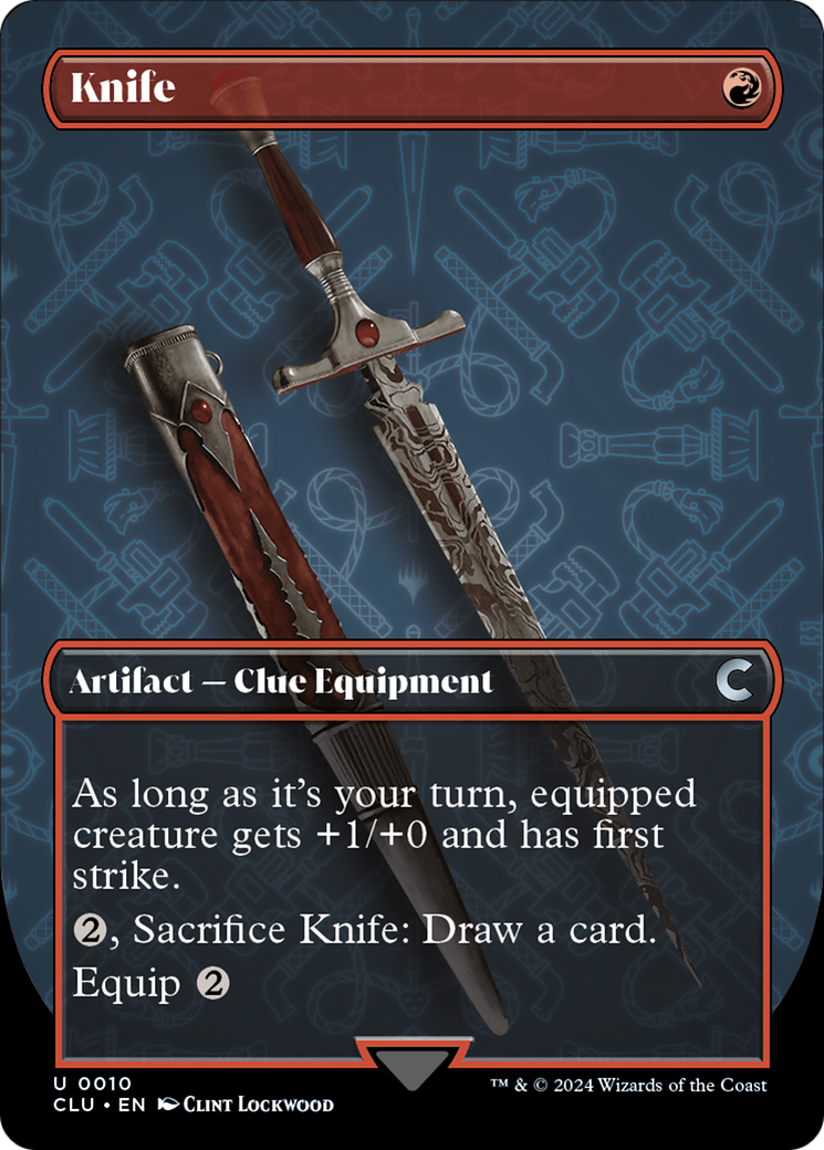 Knife (Borderless) [Ravnica: Clue Edition] | Mega City Incorporated