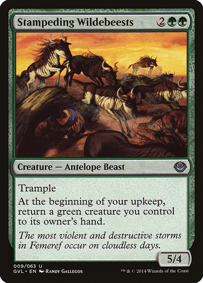 Stampeding Wildebeests (Garruk vs. Liliana) [Duel Decks Anthology] | Mega City Incorporated