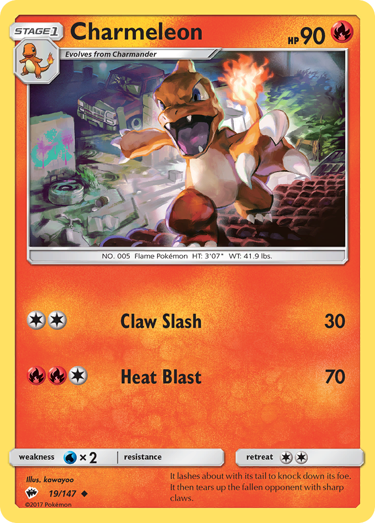 Charmeleon (19/147) [Sun & Moon: Burning Shadows] | Mega City Incorporated