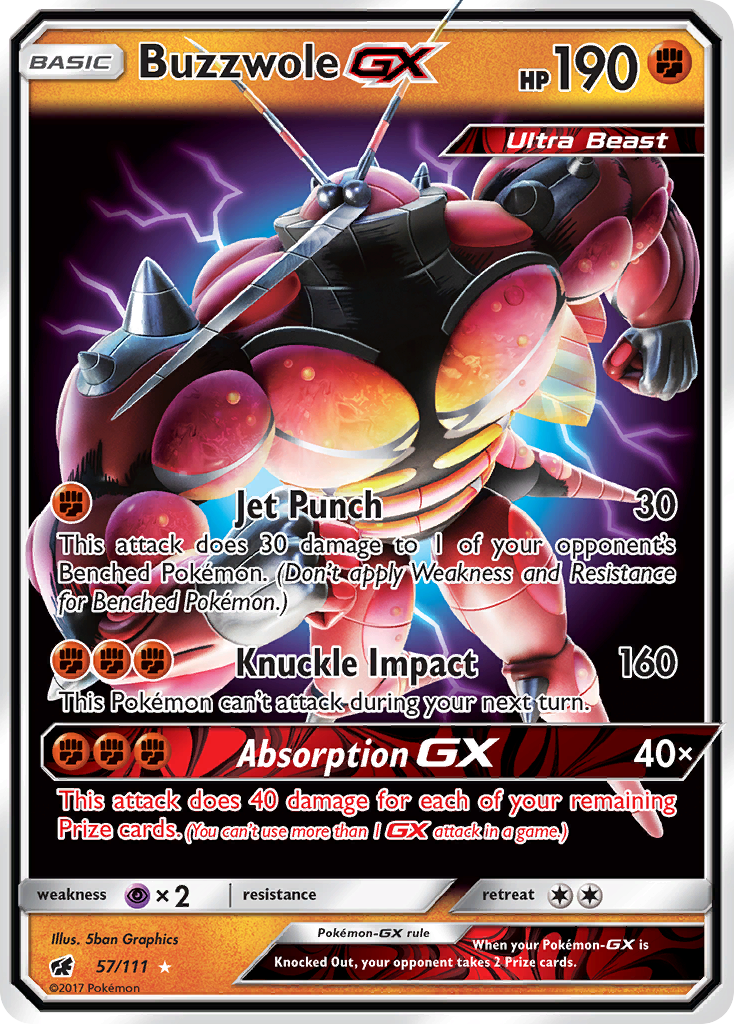 Buzzwole GX (57/111) [Sun & Moon: Crimson Invasion] | Mega City Incorporated