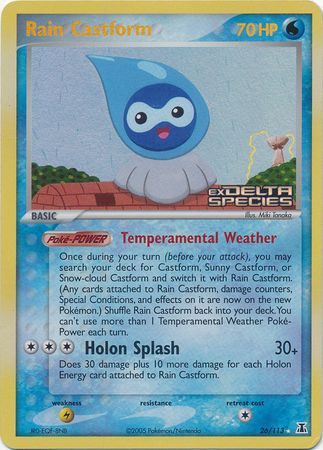 Rain Castform (26/113) (Stamped) [EX: Delta Species] | Mega City Incorporated