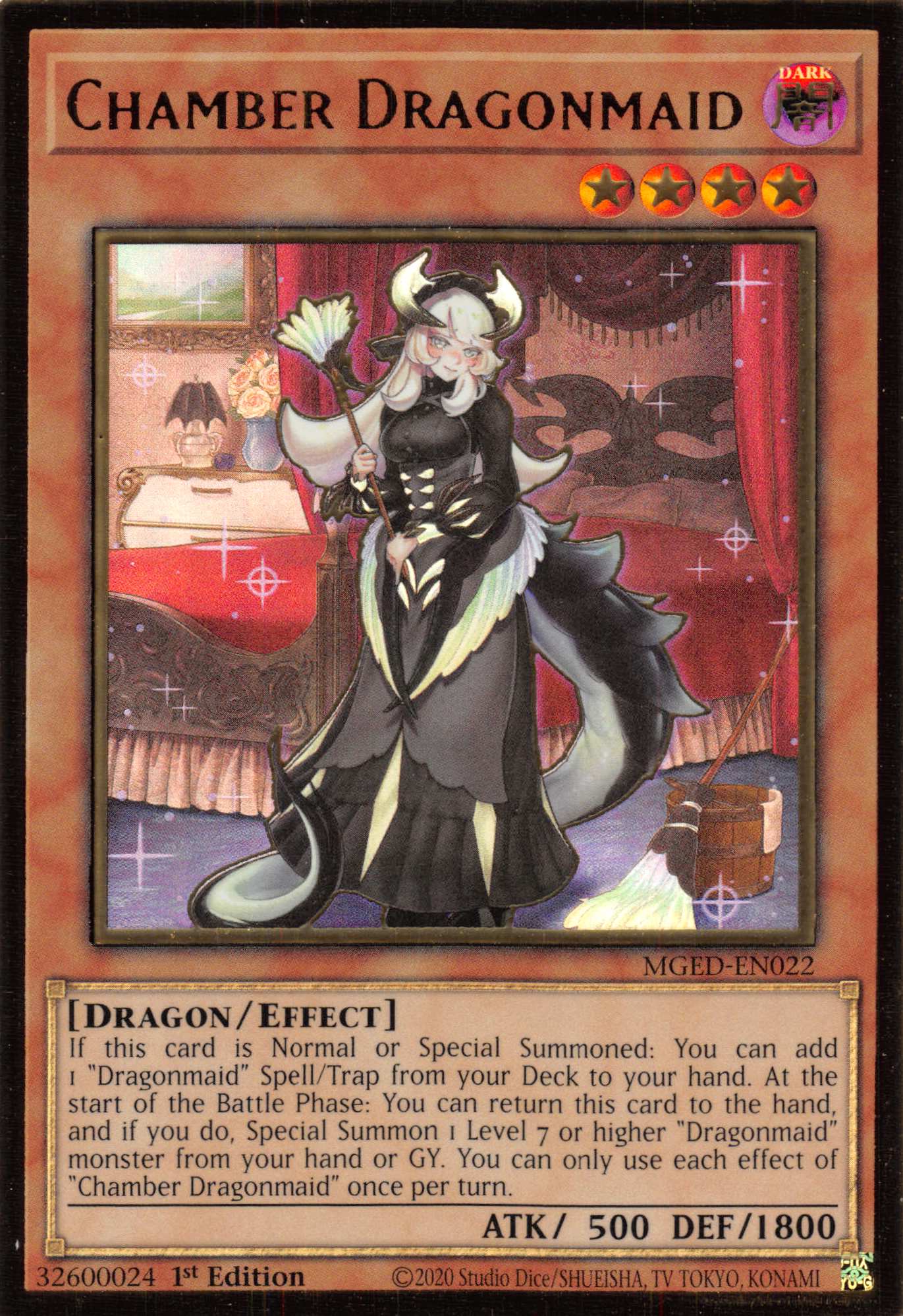 Chamber Dragonmaid [MGED-EN022] Gold Rare | Mega City Incorporated