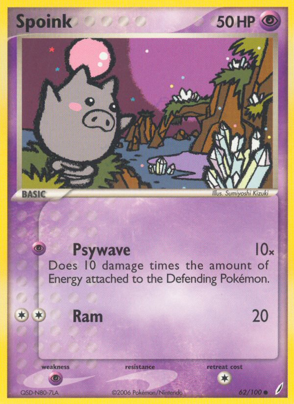 Spoink (62/100) [EX: Crystal Guardians] | Mega City Incorporated