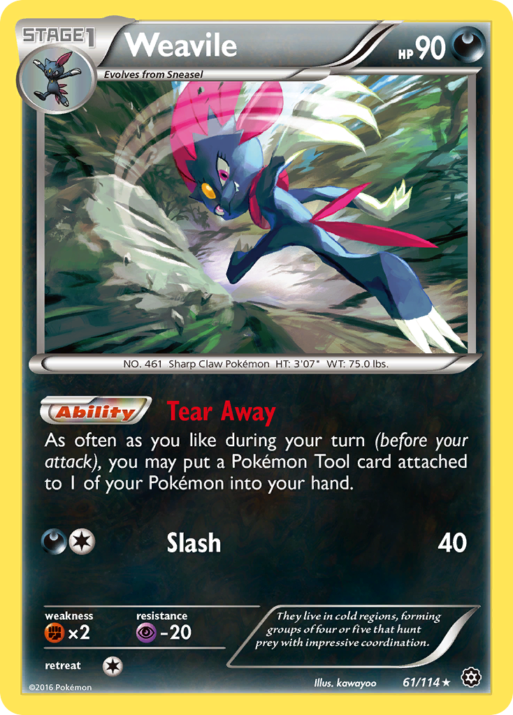 Weavile (61/114) [XY: Steam Siege] | Mega City Incorporated