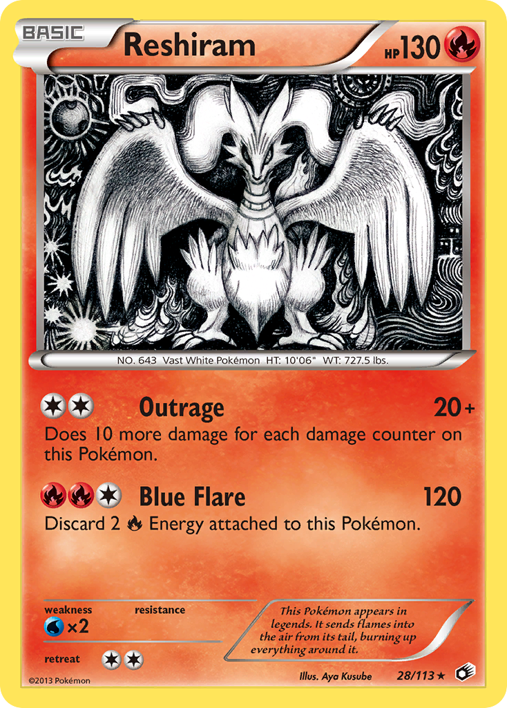 Reshiram (28/113) [Black & White: Legendary Treasures] | Mega City Incorporated