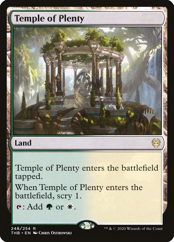 Temple of Plenty (Promo Pack) [Theros Beyond Death Promos] | Mega City Incorporated