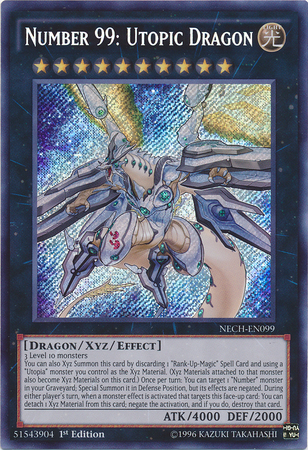 Number 99: Utopic Dragon [NECH-EN099] Secret Rare | Mega City Incorporated