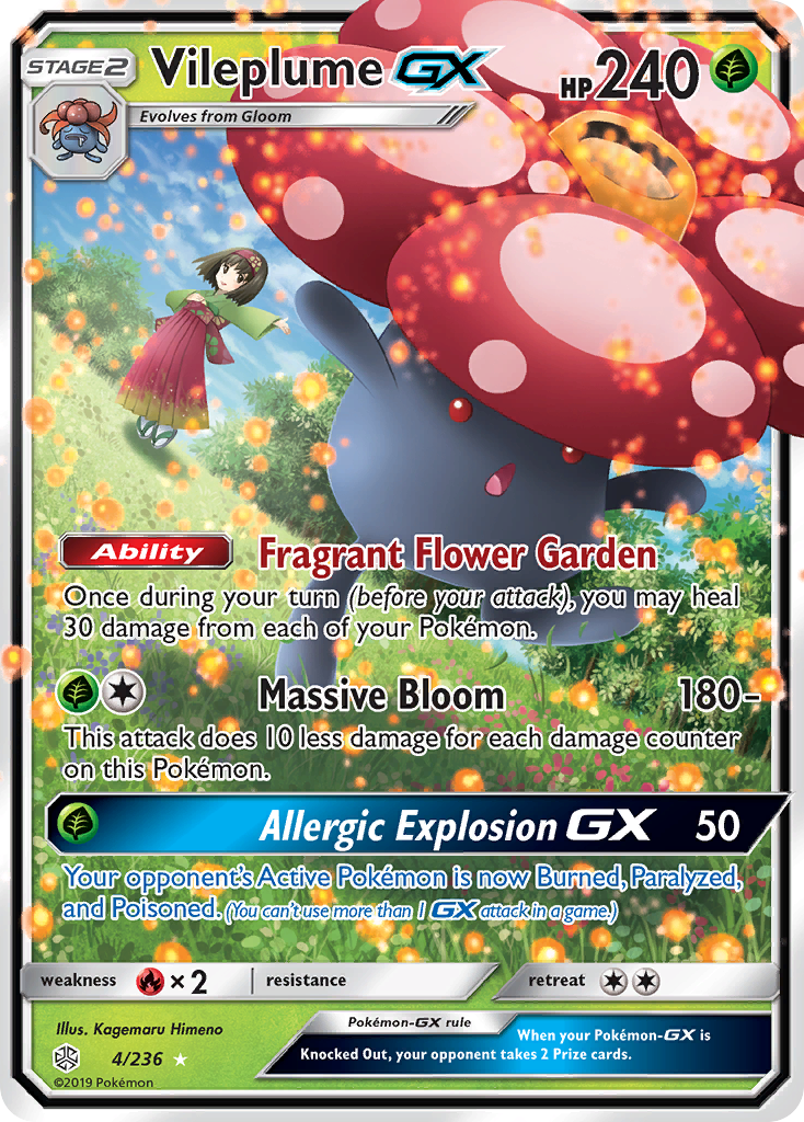 Vileplume GX (4/236) [Sun & Moon: Cosmic Eclipse] | Mega City Incorporated