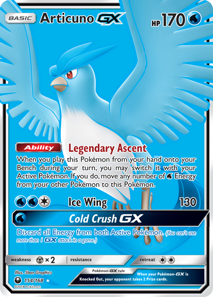 Articuno GX (154/168) [Sun & Moon: Celestial Storm] | Mega City Incorporated